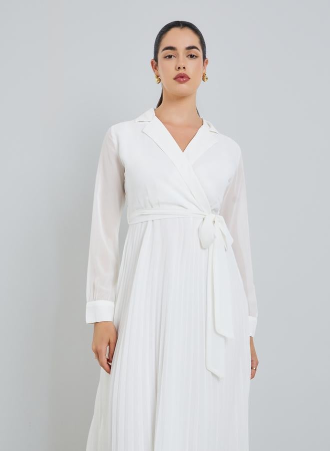 ستايلي فستان طويل نسائي مكسر - Image 2